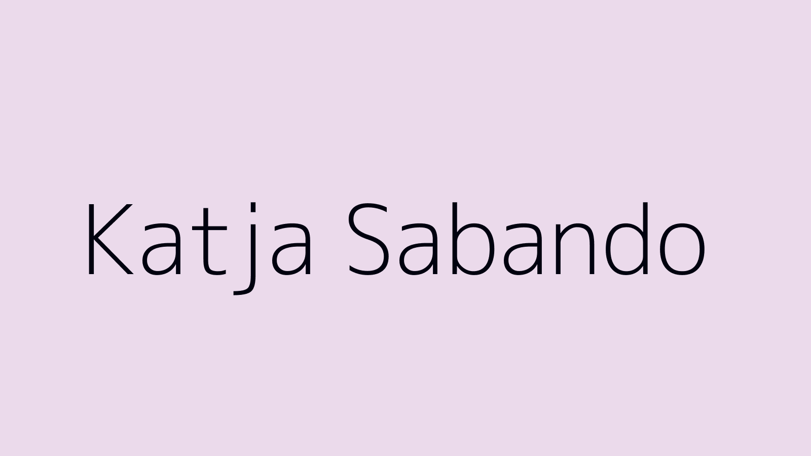 Katja Sabando